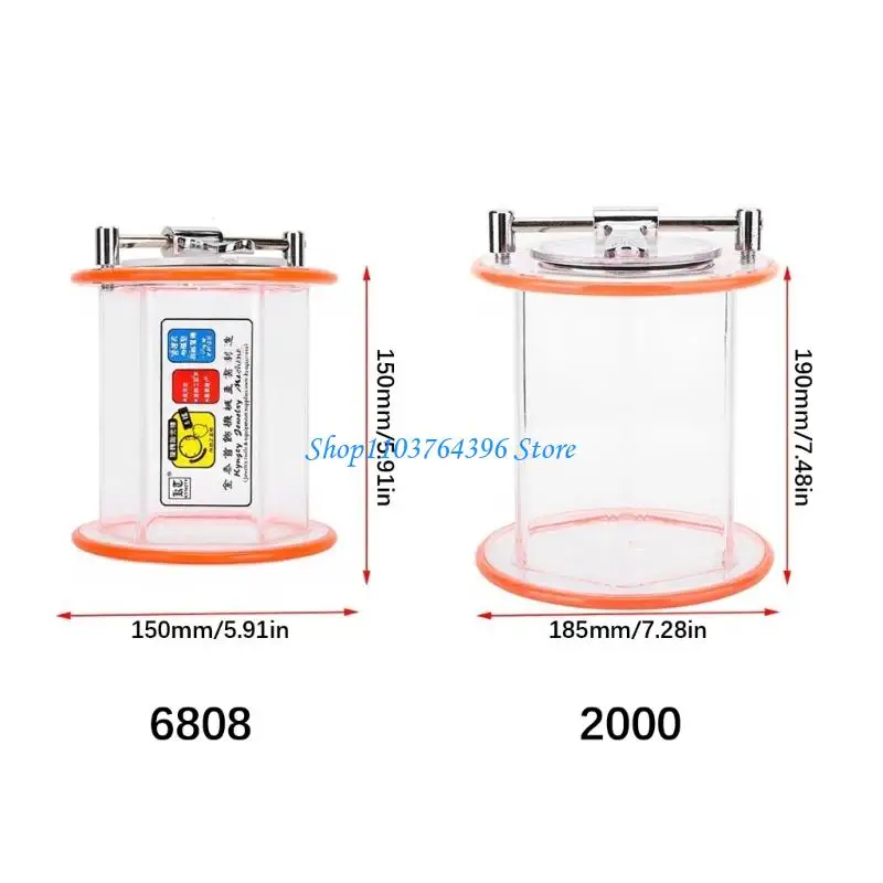 براميل تلميع المجوهرات الاحترافية مع هيكل شفاف مقاوم للتآكل