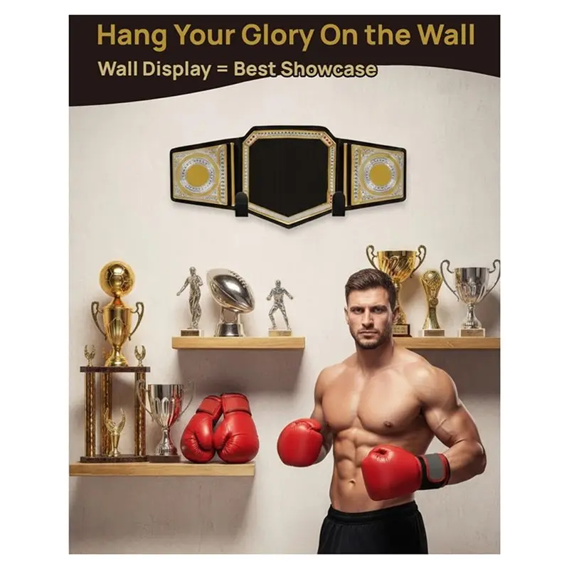 BAAJ-Wrestling Championship Belt Wall Mount Display Holder(4 Pcs), Acrylic Stand For Boxing& Wrestling Fandom Fan