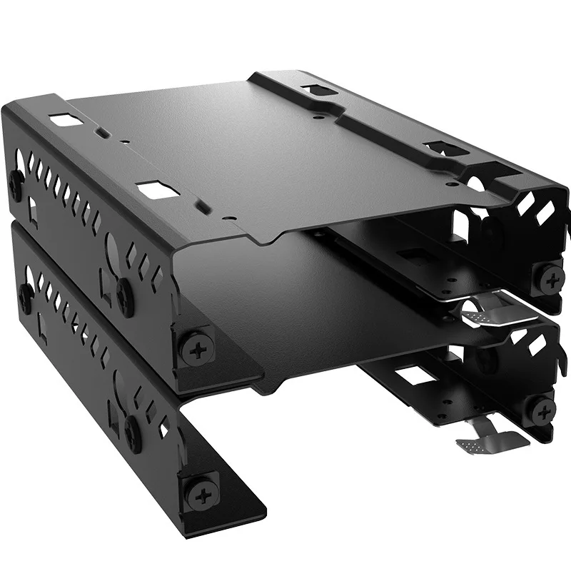 3.5 / 2.5 Inch Hard Drive Bracket 2-Pack HDD SSD Tray Compatible with PK518 PC Case Storage Upgrade for Desktop DIY Assembly