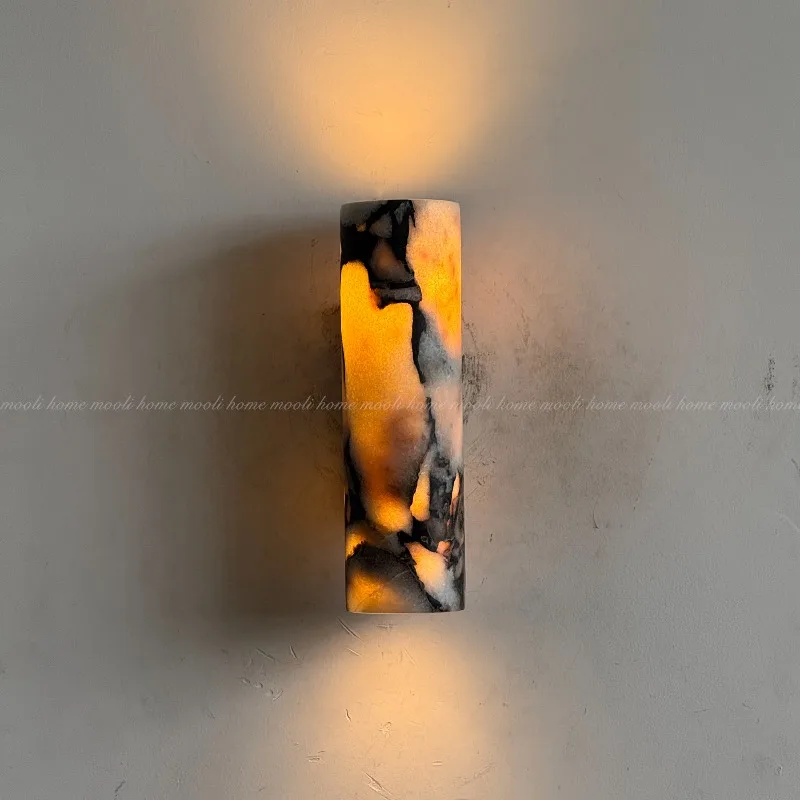 Villa stairs entrance wall lamp, French light luxury marble living room decorative lamp