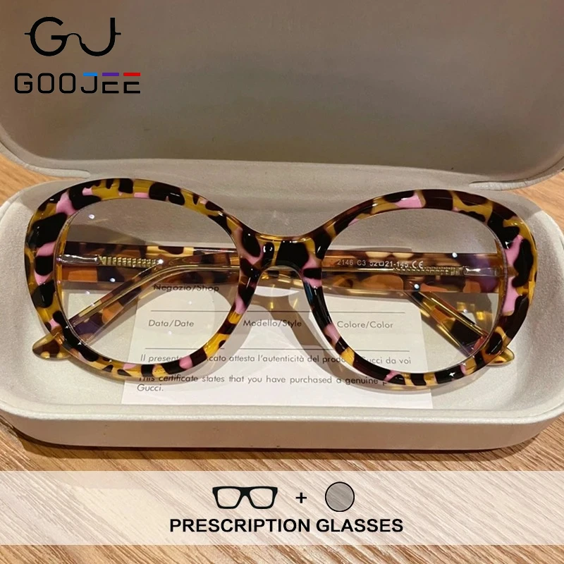 

GOOJEE New Fashion TR90 Anti Blue Light Reading Glasses Customize Progressive Prescription Glasses Myopia Hyperopia Big Eyewear