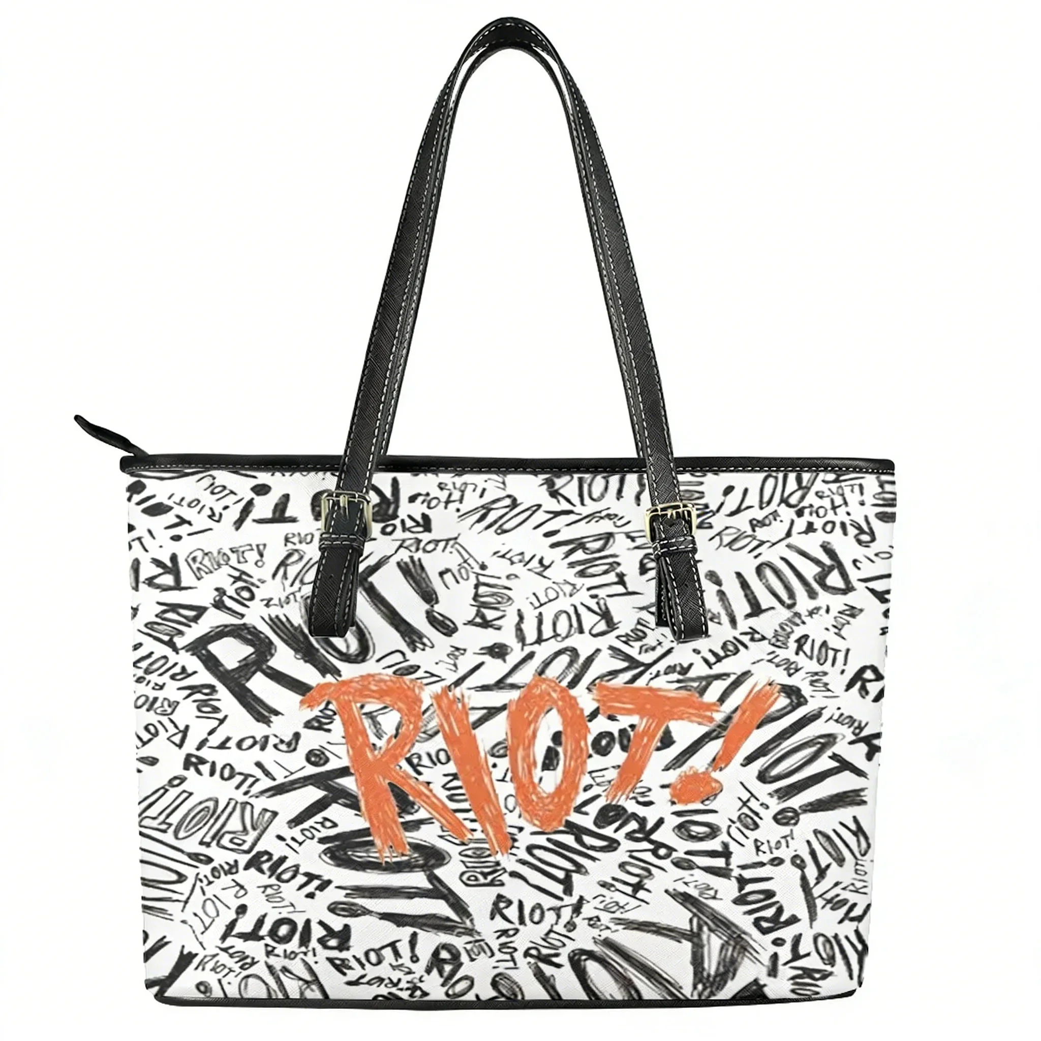 Paramore Rock Band Custom Handbag Womens Mens Personalized Tote Bag Shoulder Bag Business Leather Purse Travel Bag Gift
