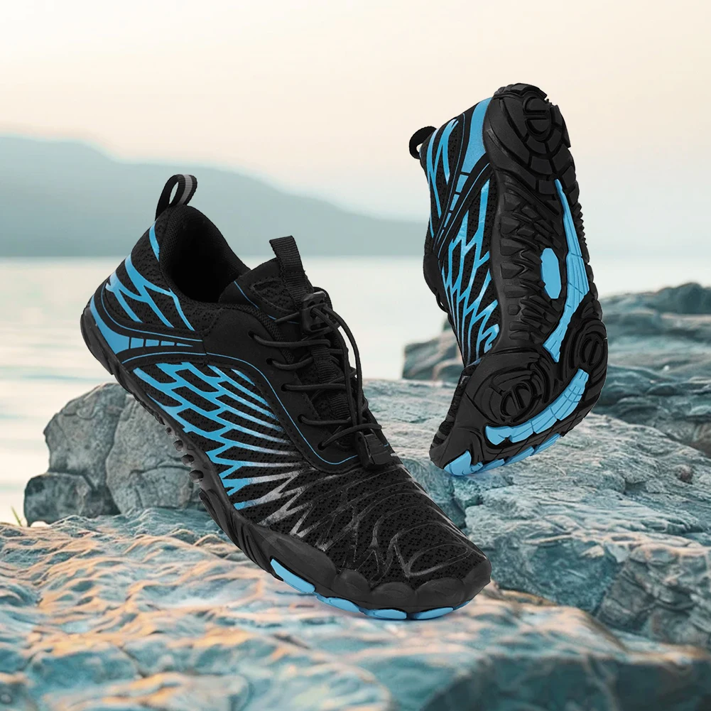 

Unisex Water Shoes Non Slip Lightweight Aqua Shoes Comfortable Barefoot Beach Shoes Breathable Gym Sneakers for Hiking Climbing
