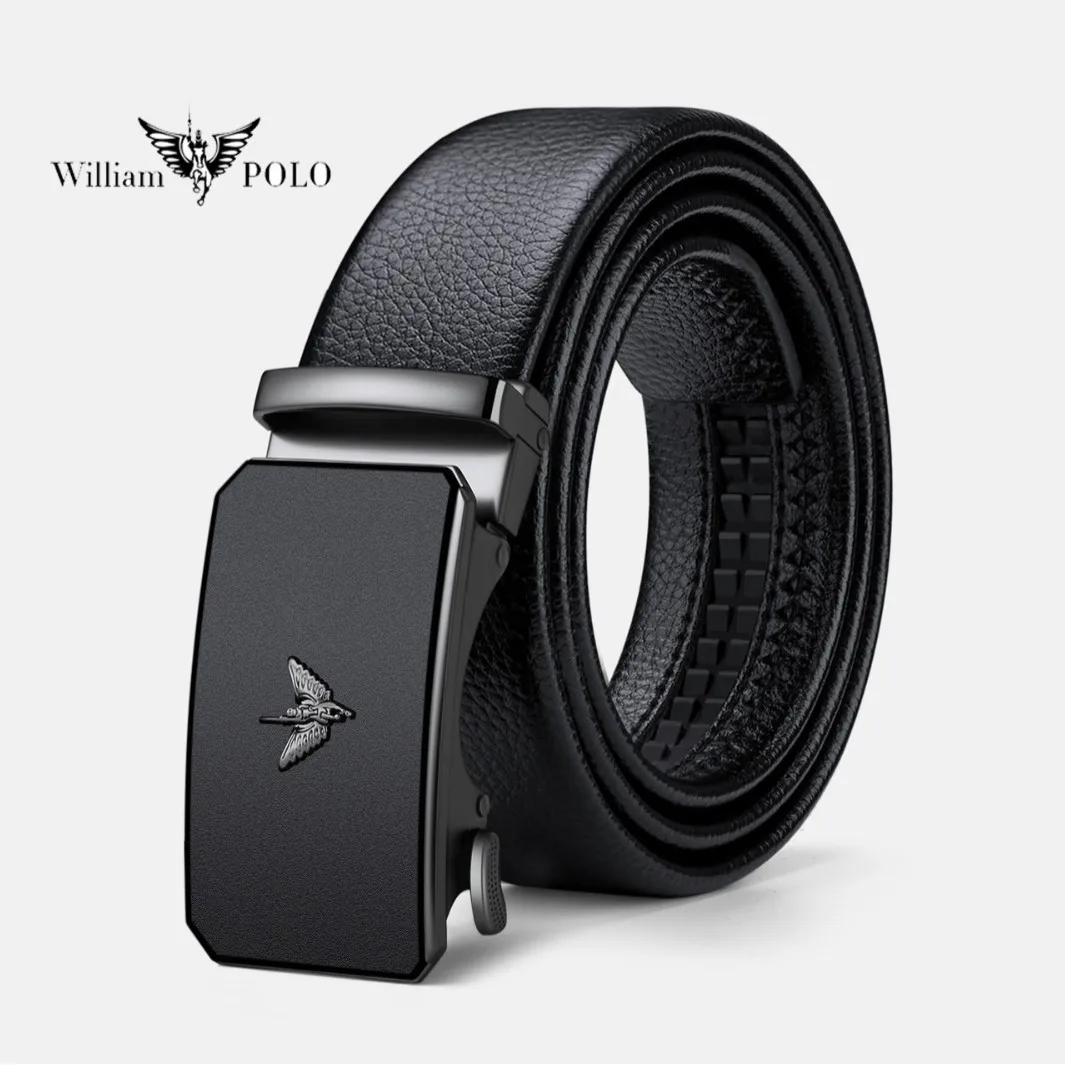 

WILLIAMPOLO Fashion Men's Belt Genuine Leather Automatic Buckle Waistband Business Luxury Brand Cowhide Casual Pants Belt