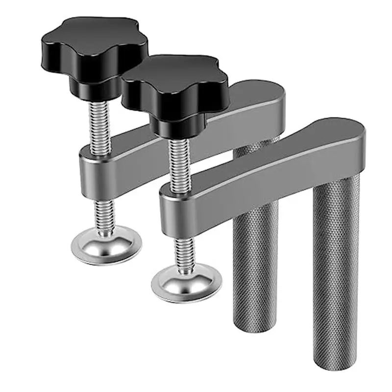 A02M-2Pcs Bench Dog Clamp Stainless Steel Dog Hole Clamp Adjustable Bench Desktop Clip For Woodworking Durable (20Mm/0.79Inch)