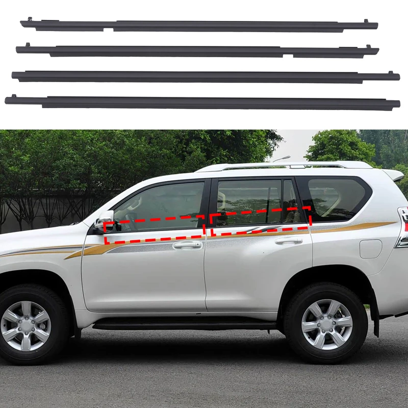 

Для 2010-2020 Toyota Prado LC150/Utopia уплотнительная лента для окон автомобиля, шумоподавление, уплотнительная лента, резина + ABS, автоаксессуары