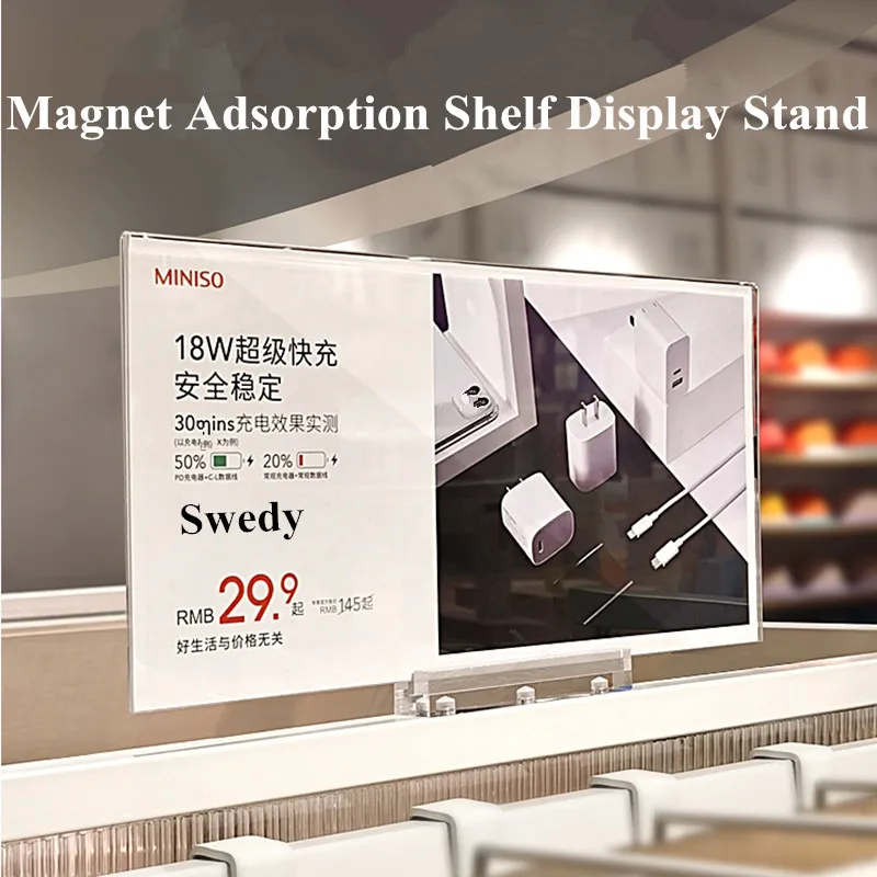 

A4 210X297MM Double Side Magnetic Acrylic Sign Holder Display Stand Magnets Advertising Boards Poster Frame