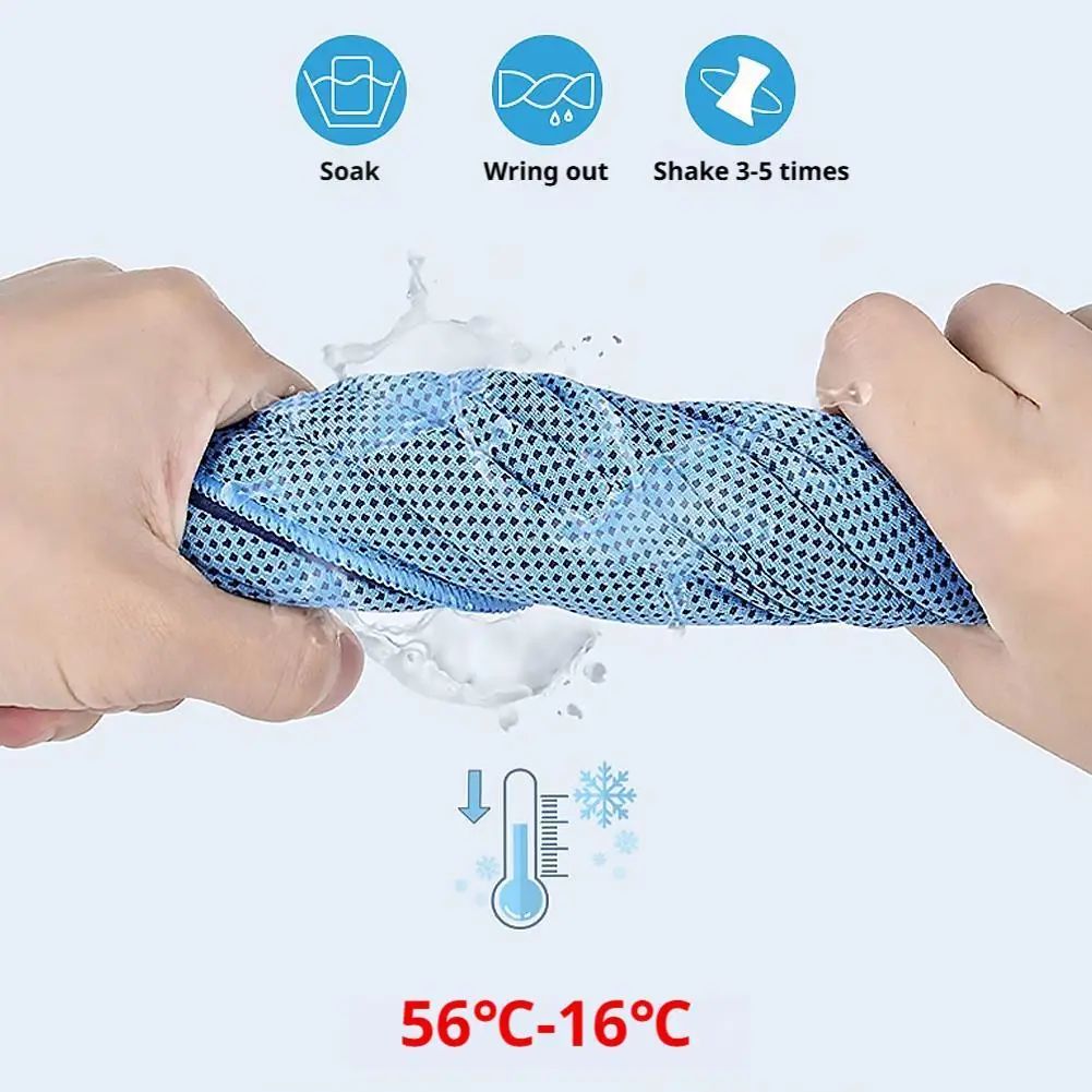 Portable Cooling Sports Towel Set Quick Dry Ice Towel with Carry Bottle Fitness Running Gym Workout Neck Wrap Ice Cold Rags