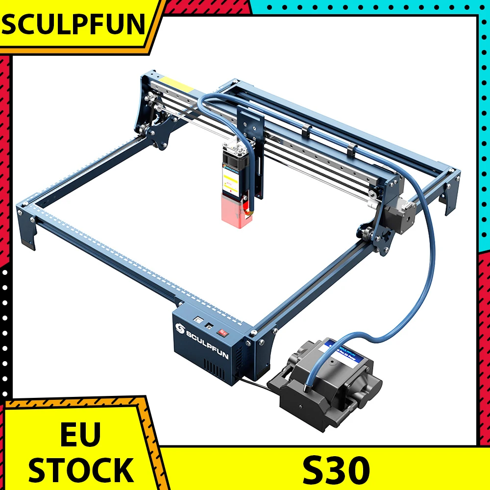 Sculpfun s30 5w Laser gravur Cutter automatische Luft unterstützung 0.06*0,06mm Laser fokus 32-Bit