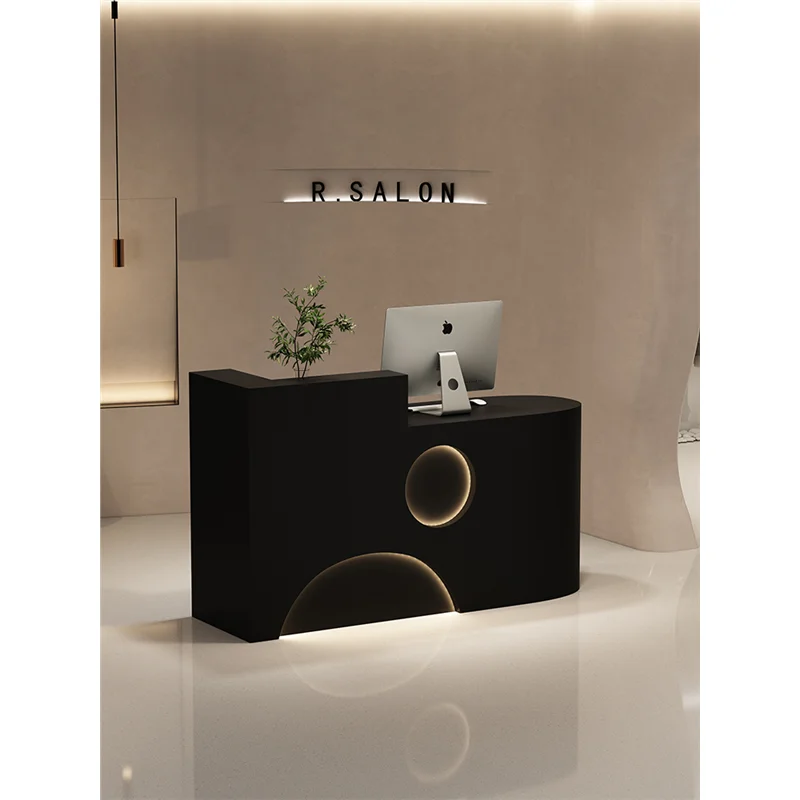 

Simple modern clothing store checkout page store small beauty salon bar counter women's clothing store front desk finished cabin