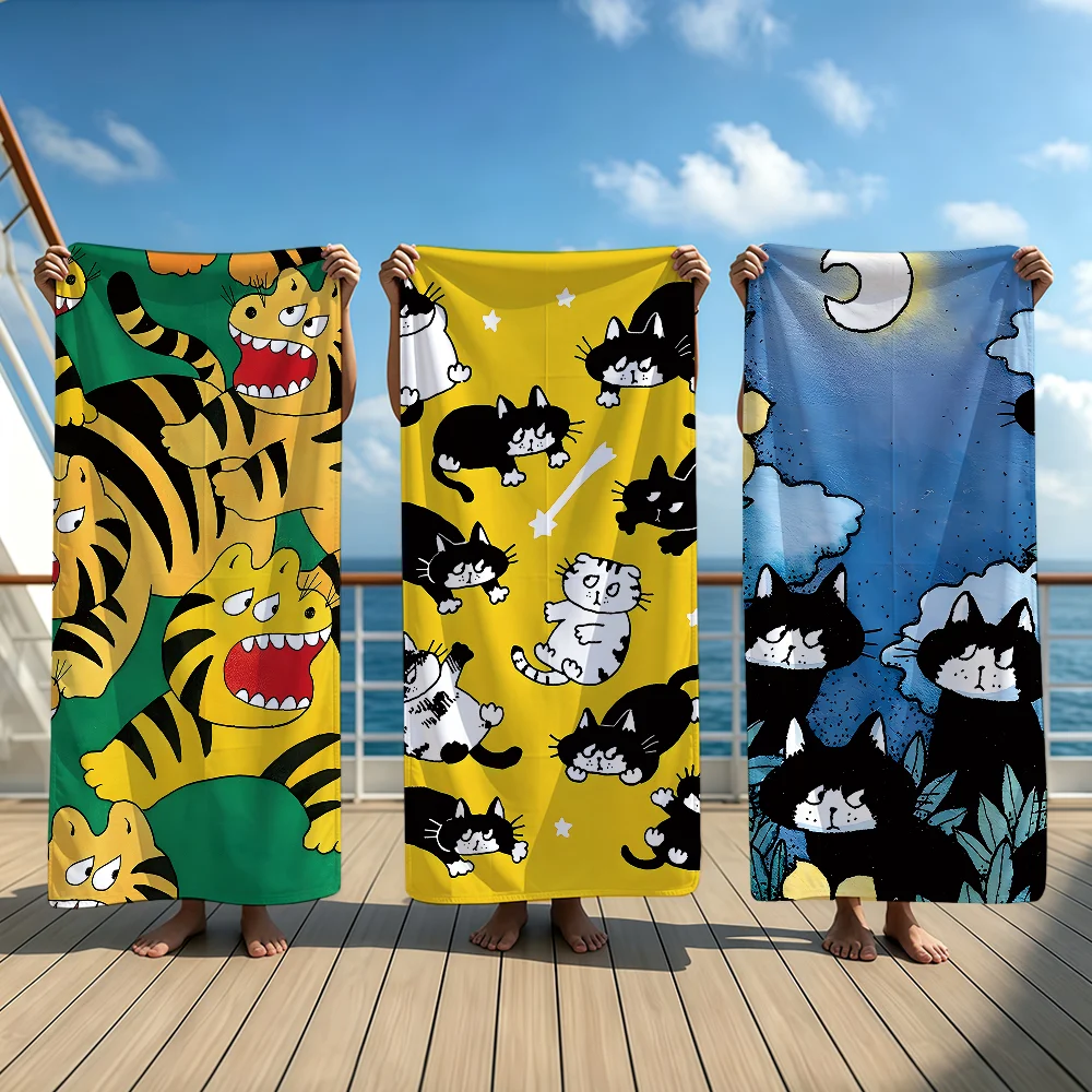 Naoto Hidaka Art Towel Beach Oversized Soft Ultra Absorbent Quick Drying Large Pool Travel Camping Bathroom