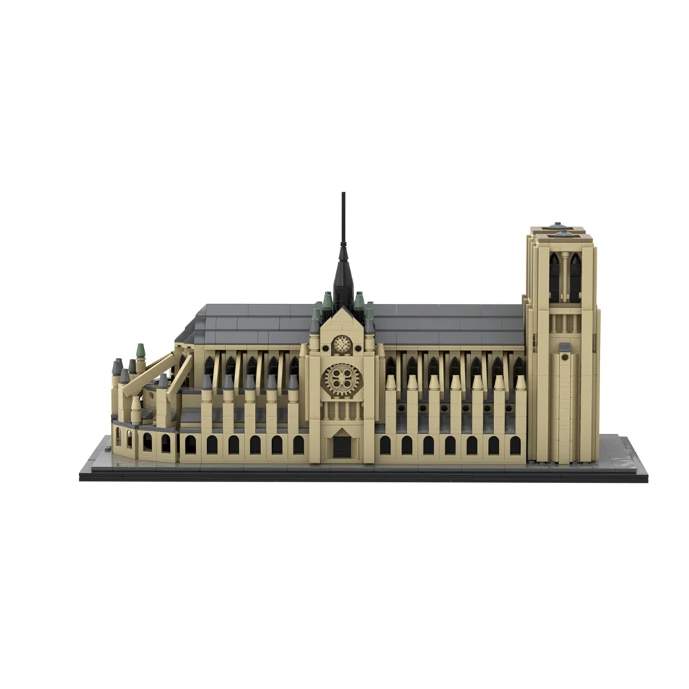 MOC Notre Dame Cattedrale Modello Building Blocks Firenze Chiesa Impero Stato Edificio Architettura Gotica Mattoni Giocattolo Regalo