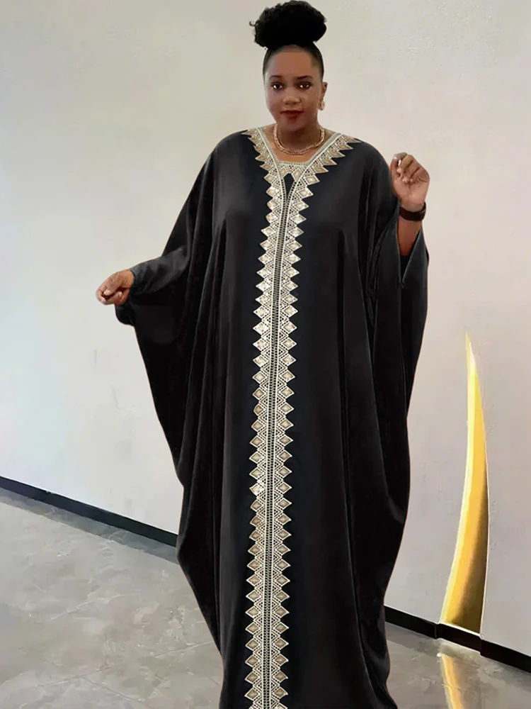 Plus Size Chiffon Dresses For Women African Dashiki Maxi Robe Wedding Party Evening Gown Dubai Muslim Hijab Abayas Lady Clothing