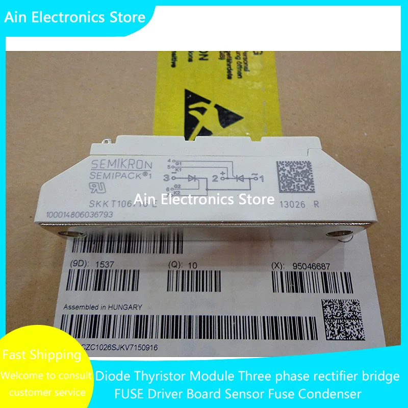 SKKT106 18E SKKH106 14E SKKH92 12E SKKT172 17E SKKT132 16E SKKH106 14E SKKD162 22H4 NEW Thyristor DIODE MODULE IN STOCK