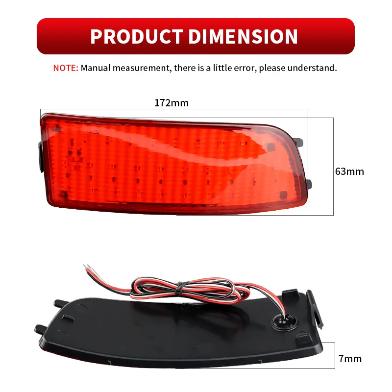 1 Pair LED Rear Tail Brake Lamp Rear Bumper Reflector Light For Mercedes Benz Dodge Sprinter W906 2006-2016 Car Accessories