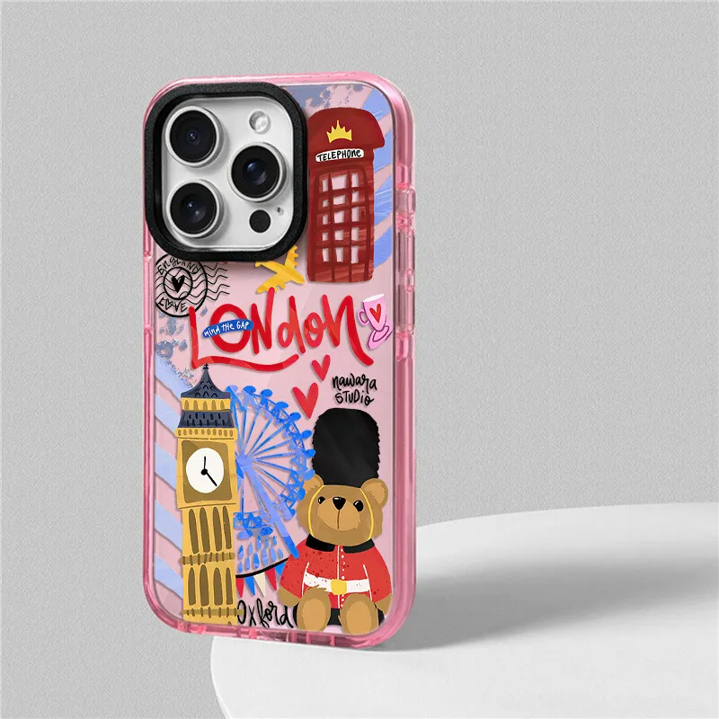 الحيوانات القط قضية الهاتف آيفون 17 16 15 14 13 12 11 برو ماكس XR 7 8 زائد SE 2020 2022 البسيطة الهواء لينة بولي TPU للصدمات الغطاء الخلفي