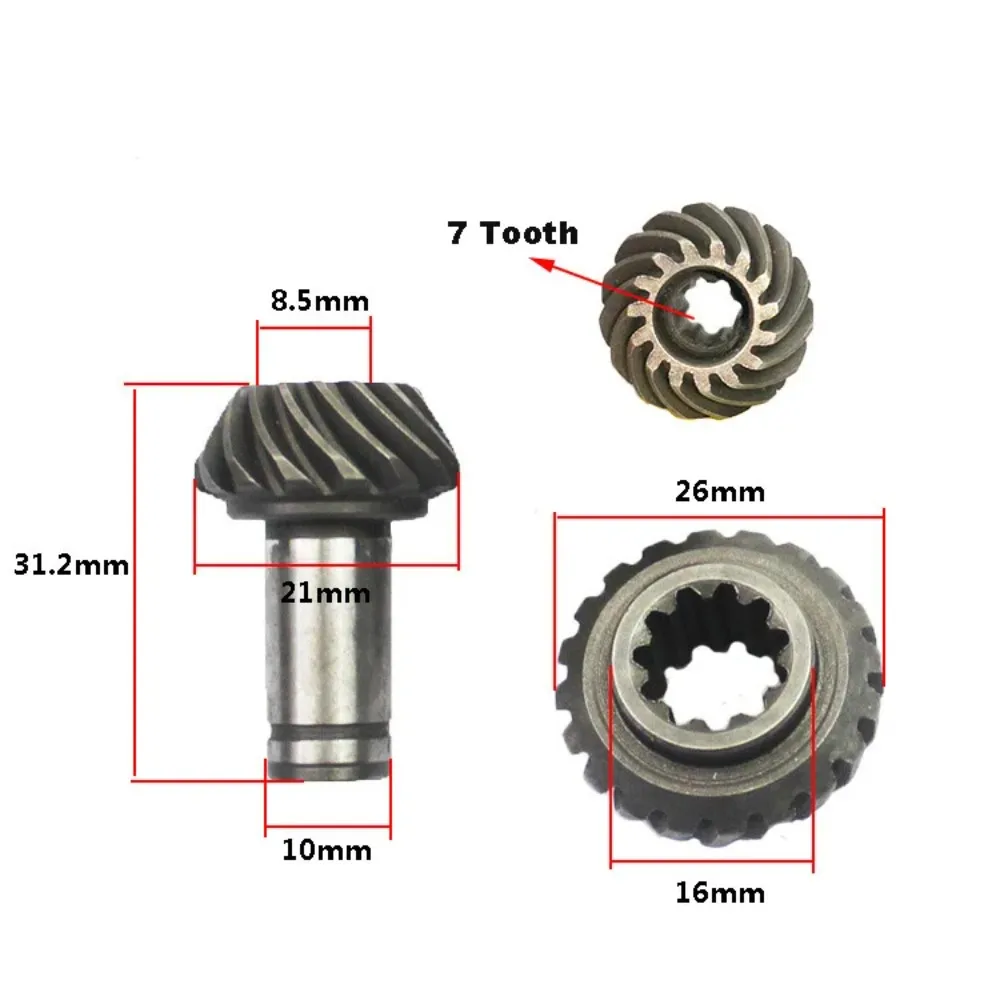 Trimmer Spare Part Trimmer Gear 9 Teeth/7 Teeth/Square Hole Garden Power Tool Simple Installation 0.39x1.24x0.33-inch Dropship