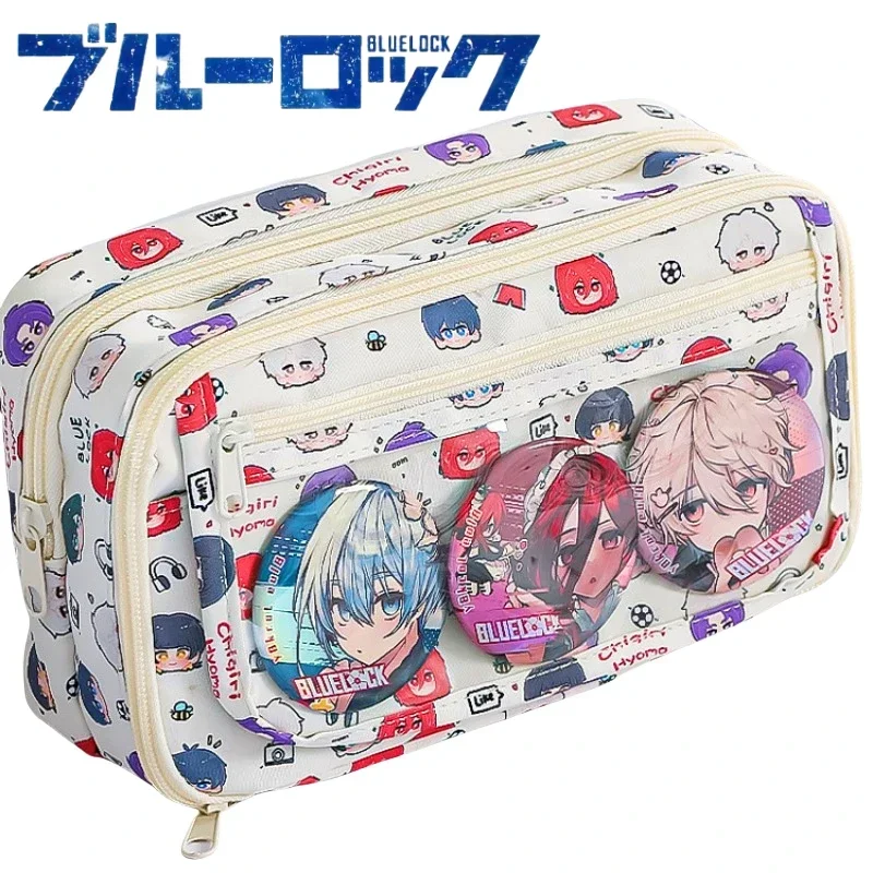 

Хайкею! Сумка для боли, пенал для бара, двухмерный студенческий пенал с синим замком, большой емкости для хранения канцелярских принадлежностей