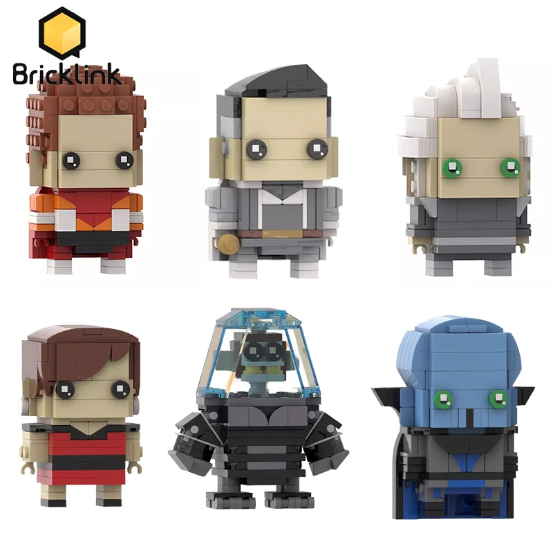 

Bricklink MOC Cartoon Super Villain Anime Figures Tighten Metro Space Dad Brickheadz Set Building Blocks Kid Toys Christmas Gift