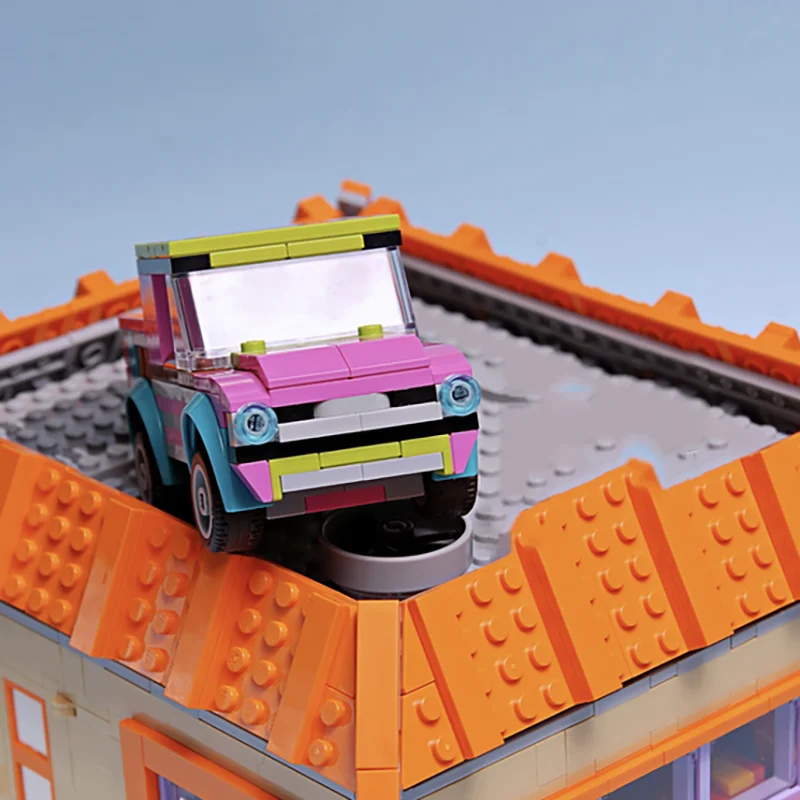 Moc بنة وحدات برغر سفاري سيارة نموذج التكنولوجيا الطوب الجمعية شعبية سبرينغفيلد لعبة مجسمة لهدايا العيد