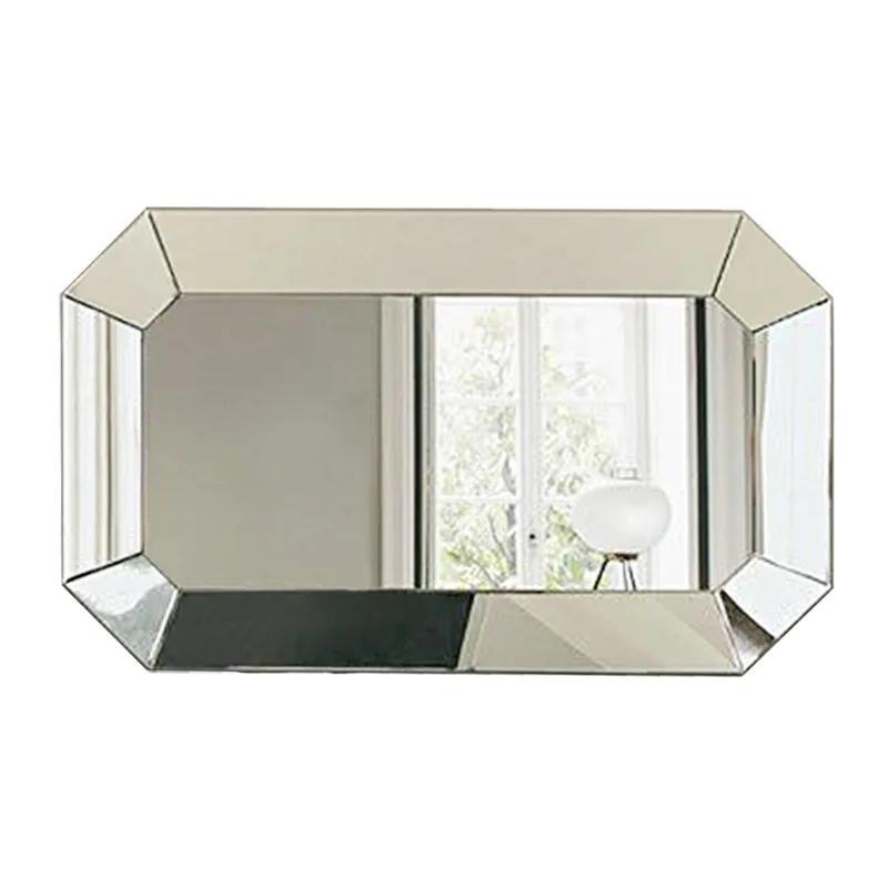 Wall-mounted stereoscopic mirror Polygon vanity  Bathroom mirror Fashion enigma mirror Full body full-length