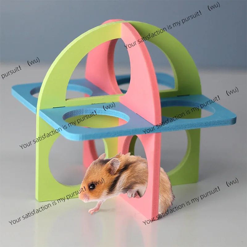 

Hamster Toys Fitness Ring Rainbow Bridge, Golden Bear Guinea Pig Pet Toys Juguetes Para Conejos, cobayas