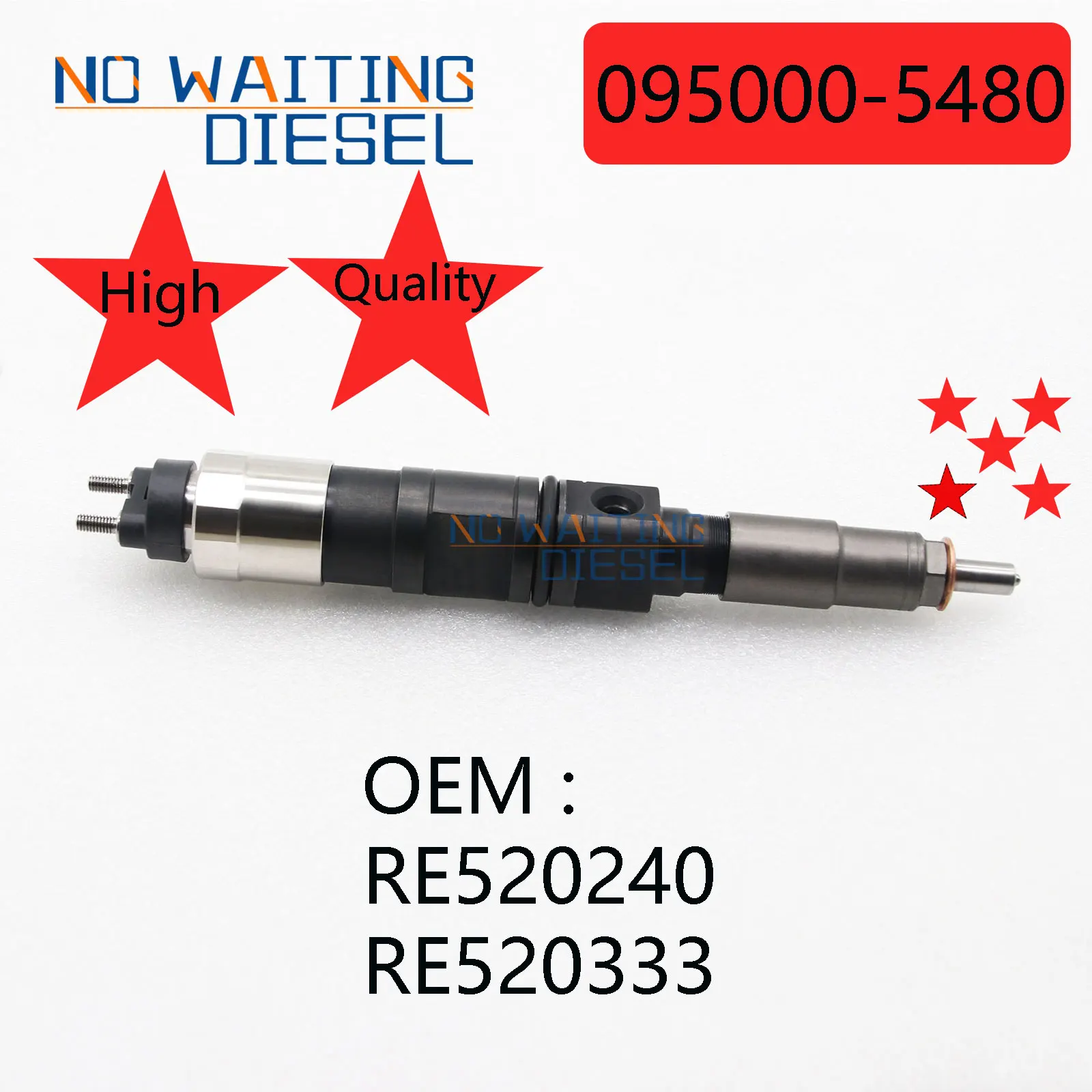 095000-5480 0950005480 Common Rail Injector OEM RE520240 RE520333 For Denso Fuel Injection 095000 5480