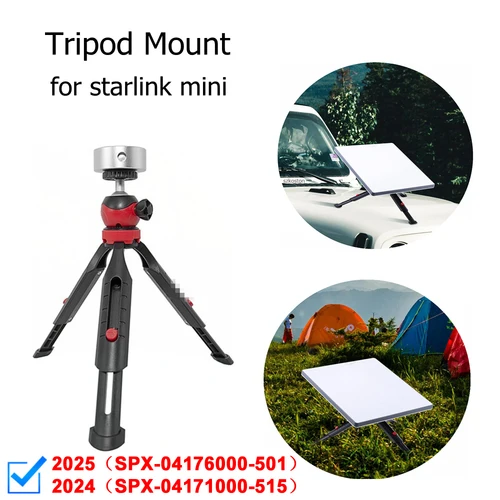Trípode escalable para Starlink Mini juego de soporte de Metal con adaptador trípode portátil ángulo ajustable para accesorios Starlink Mini