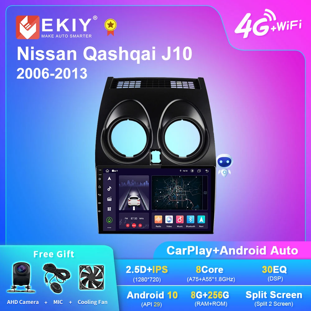 

EKIY X7 Android Auto Car Radio For Nissan Qashqai J10 2006-2013 Stereo GPS Navi Multimedia Player No 2din DVD Tape Recorder HU