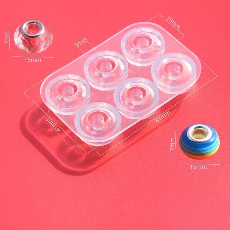 Unique Big Hole Bead Moulds for Crystals Rhombic Flat Bracelet DIY Resin Jewelry Making