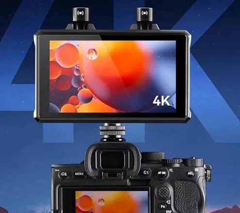 Wireless video transmission monitor, professional 4K input, single-lens reflex camera