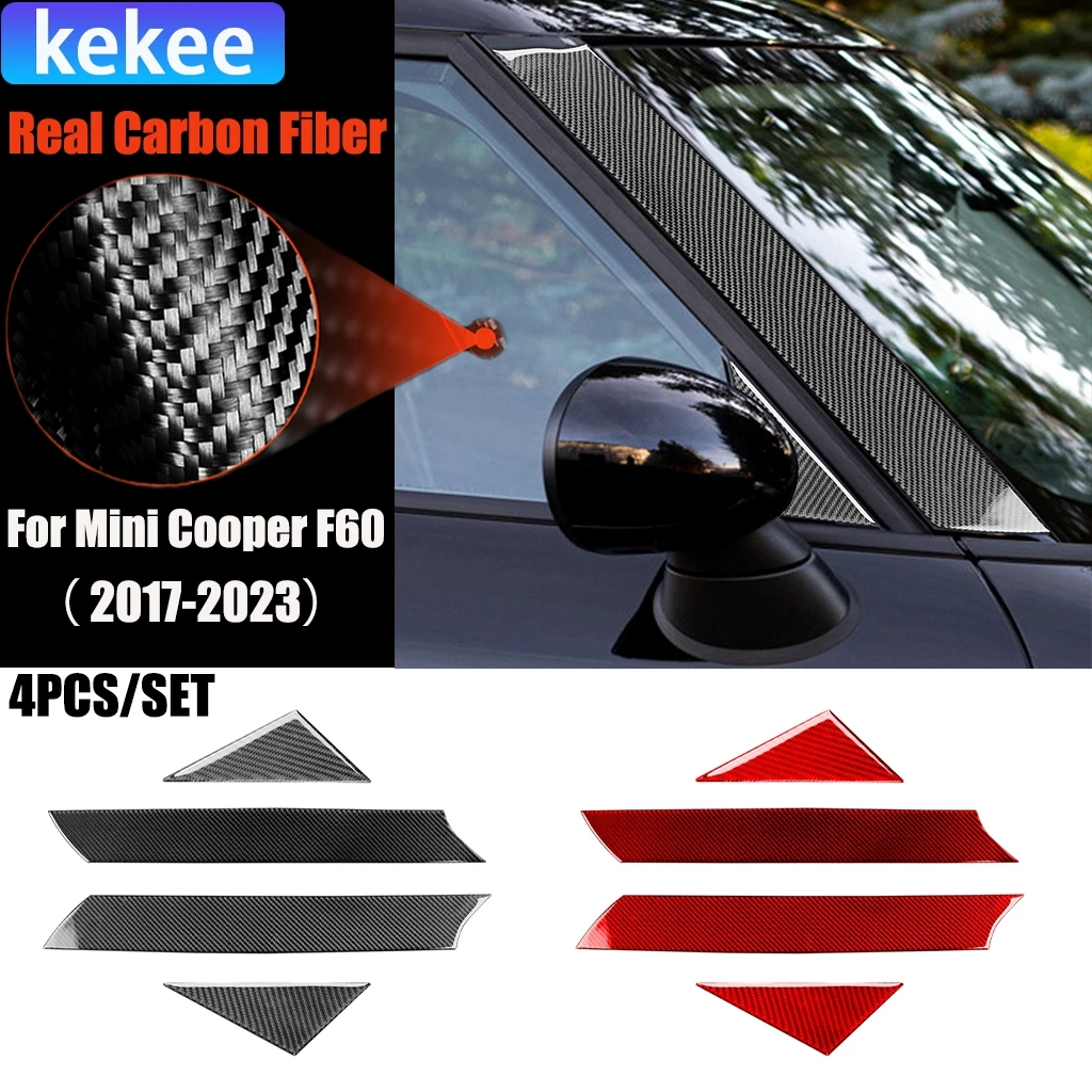 

Carbon Fiber Car Accessories A-pillar Panel Modified Exterior Trim Cover Soft Sticker For Mini Cooper F60 Countryman 2017-2023