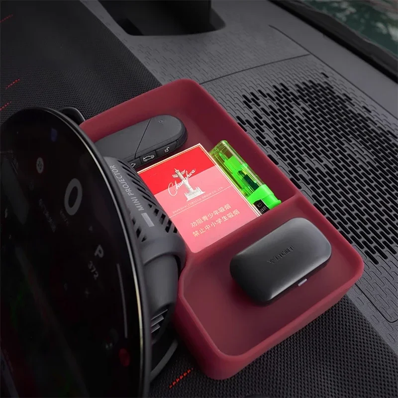 Dashboard Storage Box Behind Screen for Mini Countryman U25 Cooper E SE J01 EV J05 Aceman 2024 2025 Car Instrument Storage Box