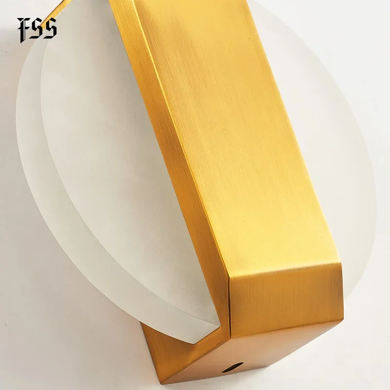 FSS New Luxury 220V Modern Gold LED Bedside Wall Sconce Lamp Wall Light Indoor lights Fixtures Living Room LED Wall Lamp Bedroom