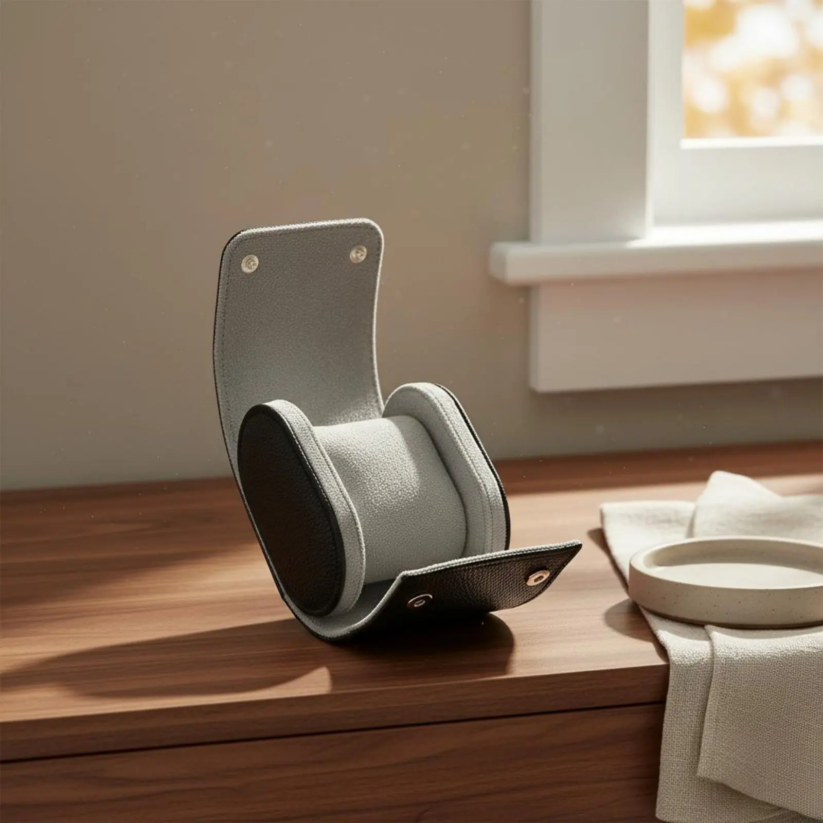 

Роскошный футляр для часов из искусственной кожи с подкладкой, органайзер для одного аксессуара, элегантный дизайн, съемная подушка