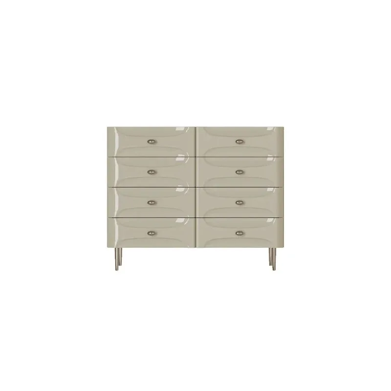 Cream baguette bucket simple light luxury bedroom storage cabinet living room porch  storage bucket cabinet