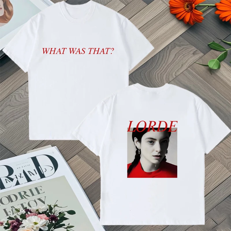 Singer Lorde Fashion Print T-shirt Men Women Fashion Top Vintage O-Neck Tee shirt Summer short sleeve 100% Cotton T shirt Unisex
