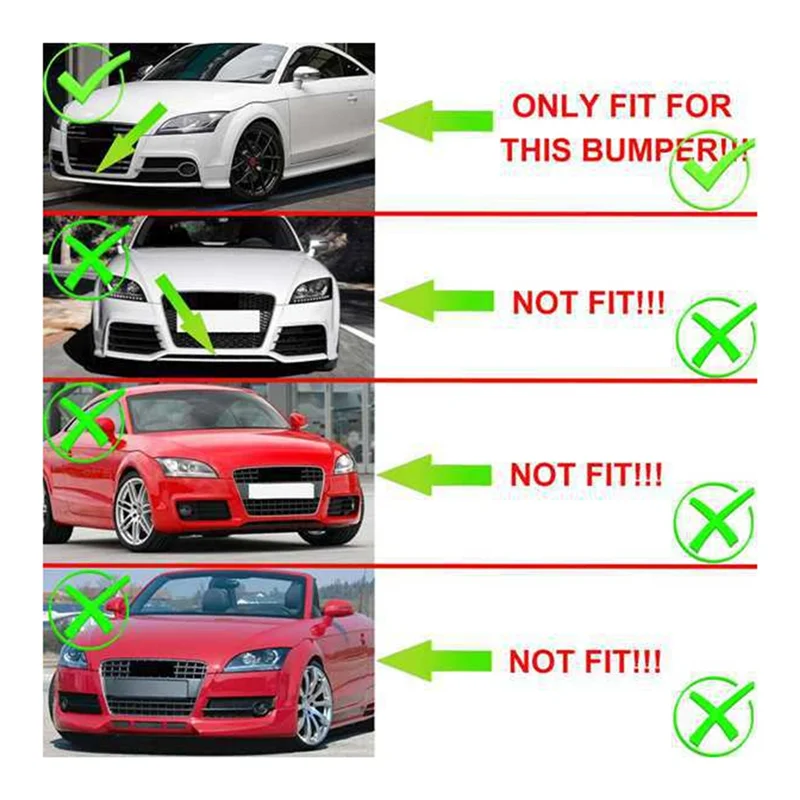 

Fog Light Cover 8J0807681K Fog Lamp Grille For Front Lower Grille Cover 8J0807697H Fog Light Cover For TT