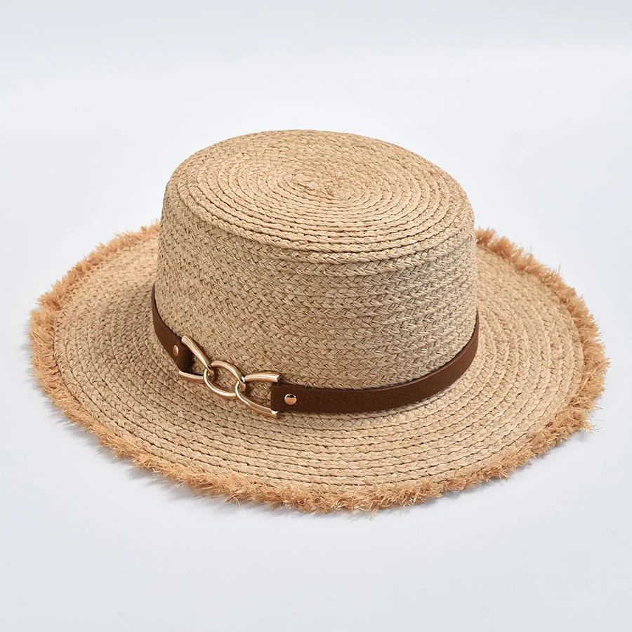 

Spring Summer Soft Shape Sun Hats for Women Natural Raffia Straw Travel Holiday Beach Floppy Hat