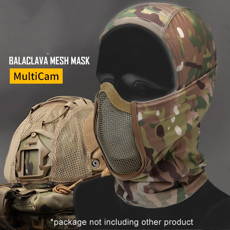 Tactical Balaclava Headgear Mask Airsoft Paintball Full Face Mask Breathable Outdoor Hunting Wargame CS Protection Mask