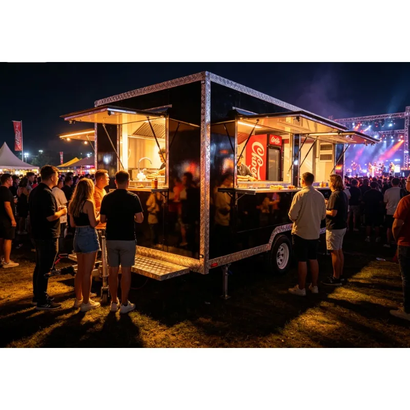 Mobile Foodtruck Coffee Juice Bar Ice Cream Catering Trailer Fully Equipped Bakery Food Truck with Full Kitchen