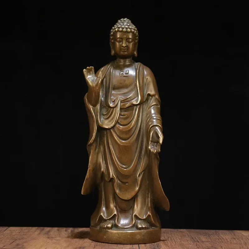 Antique Brass Artifacts: Exquisite Buddha Statues, Bronze Statues, Bronze Bodhisattva Crafts, Home Decorative Bronze Items, Figu