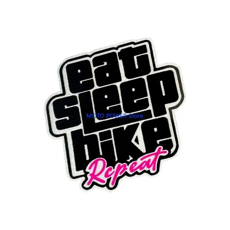ملصق G7ND Creative Ride Eat Sleep Design للدراجات مقاوم للخدش وسهل الاستخدام
