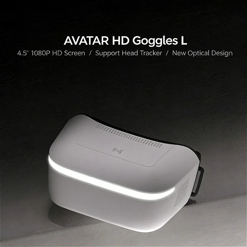 CADDX Walksnail Avatar HD-bril L-1920x1080 4,5 inch 4 km 9-assige hoofdtracking H.265 5.8G FPV-bril voor RC-auto's Vast - Vleugel