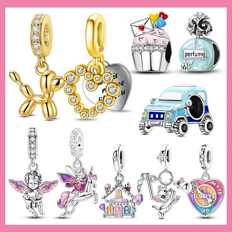 

925 Sterling Silver Heart Angel Charms Infinity Love Beads Fit Original Bracelet Diy Fine Jewelry for Women Exquisite Fine Gifts