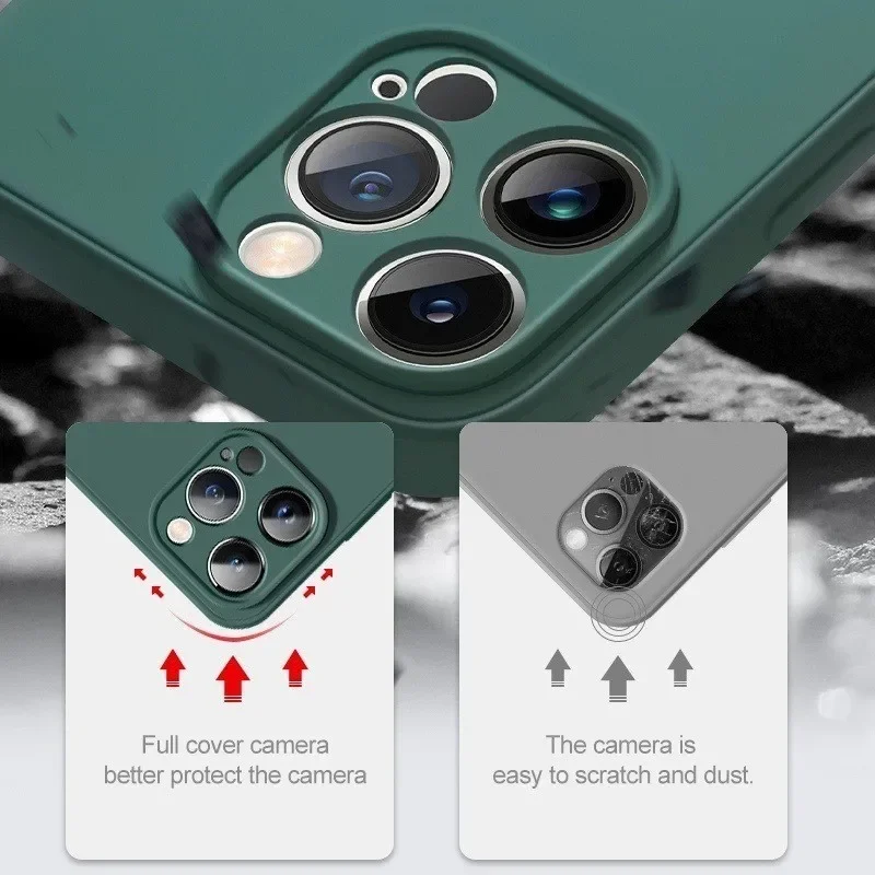 Liquid Silicone Ring Stand Magnetic Phone Case for iPhone 12 13 Mini 14 15 16 17 18 Pro Max Plus Soft Bumper Protective Case view 5