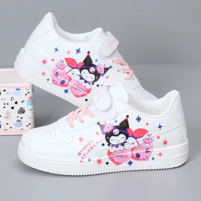 Kawaii Tennis Sneakers Anime Sanrios Cinnamoroll Kuromi Girls Spring Cute Cartoon Breathable Board Shoes Students Gift for Kids