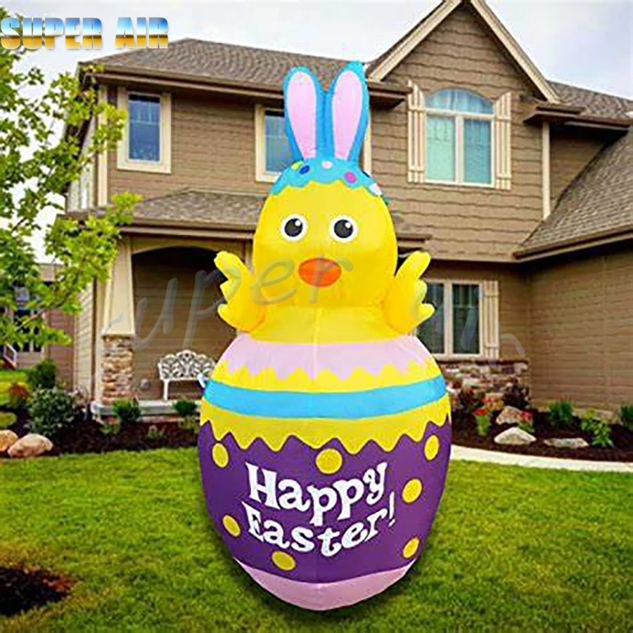 Funny design for Easter party decoration  inflatable Easter rabbit in the giant egg