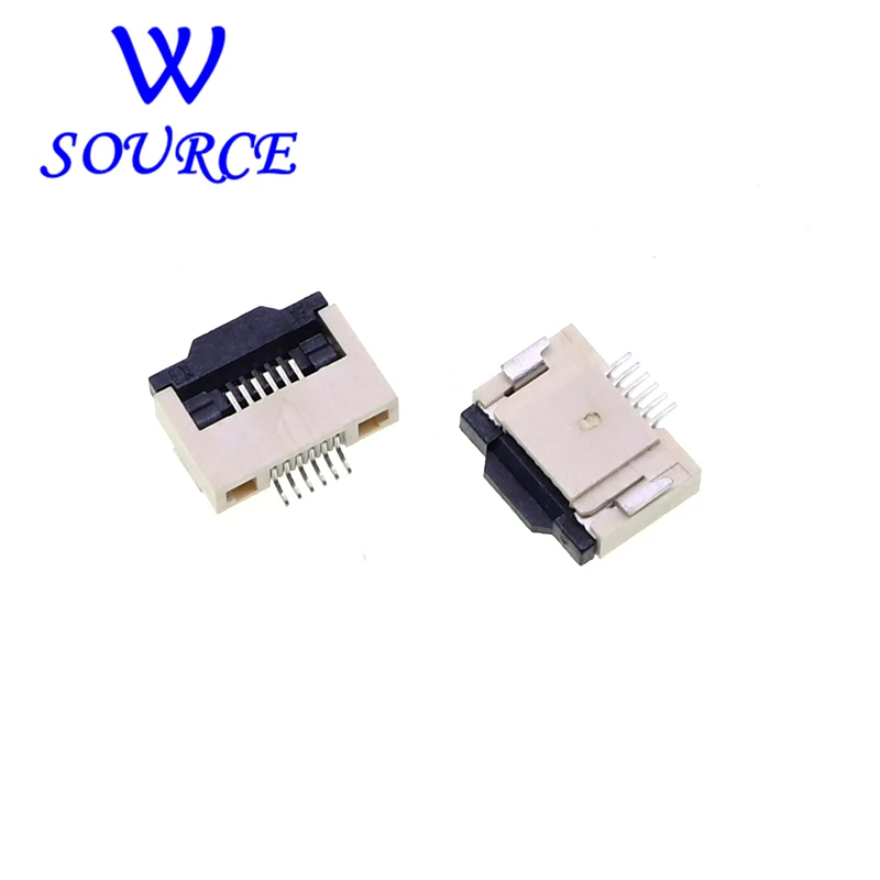 Conector FPC FFC de 0.5mm 1.0mm Cable Plano PCB SMT ZIF 4 5 6 7 8 10 12 16 18 20 26 28 30 32 36 40 50 54 60P Contacto Inferior Zócalo 3