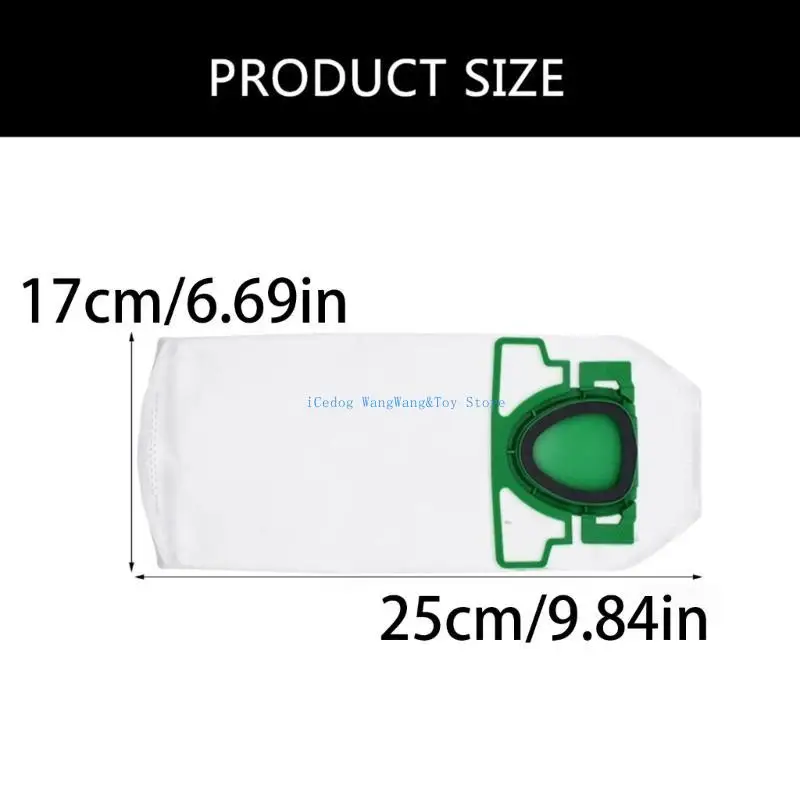 Túi bụi thay thế Molf 10 cho Vorwerk Kobold VB100 FP100 Túi chất tẩy rửa chân không